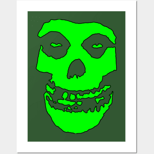 Crimson Ghost - Green Solid Posters and Art